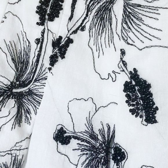 Tracy Reese Anthropologie sequined beaded Hibiscus high low Skirt size 2 - Picture 8 of 8